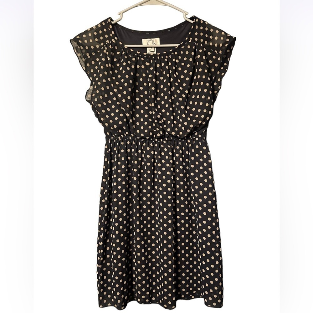 SWEET STORM size small dark blue with tan spots shirt